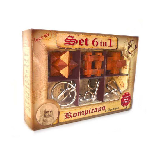 Ensemble de casse-têtes en bois et en métal série Leonardo