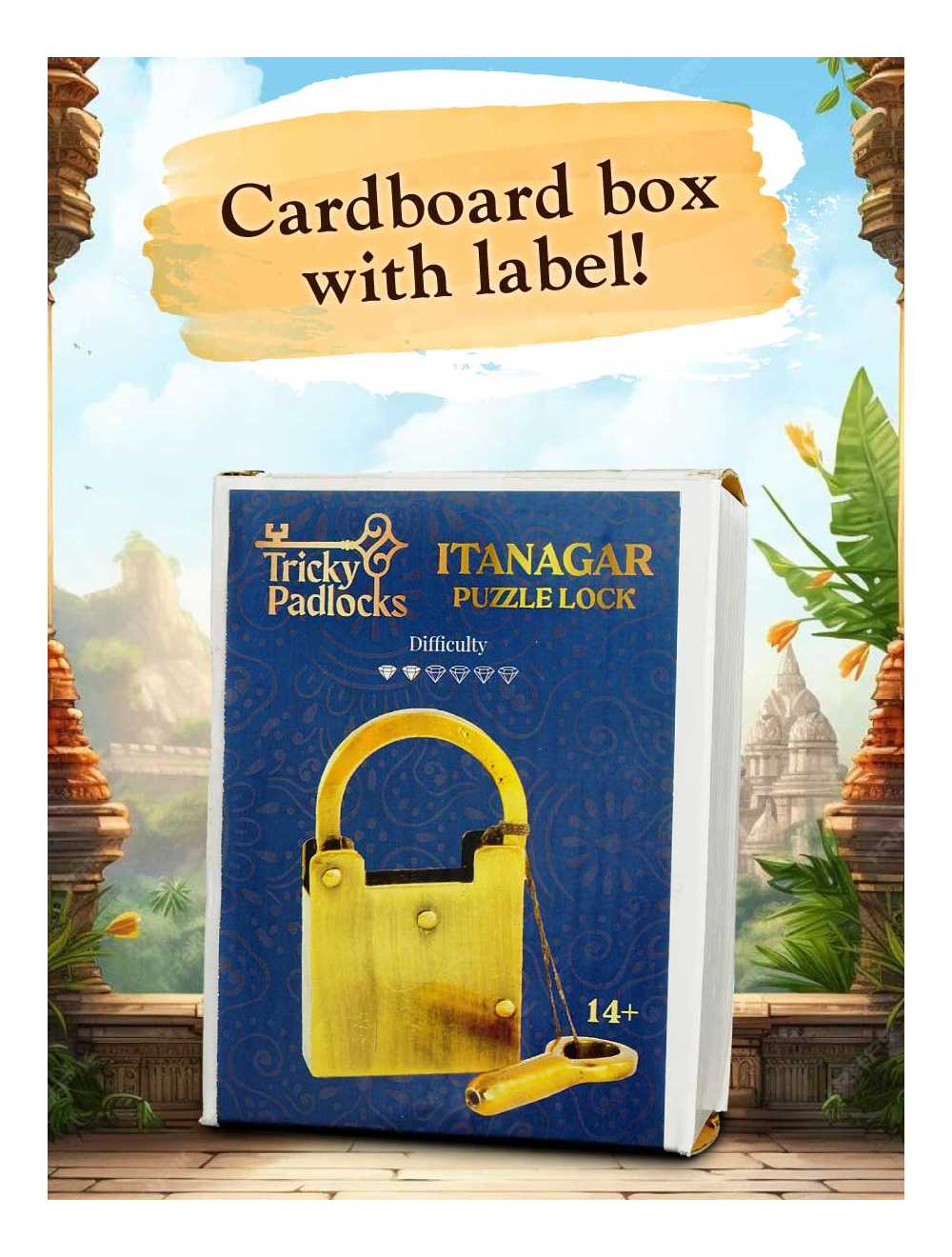 Itanagar Puzzle Lock – Cadenas-Puzzle métal Artisan | Serrure de défi & collection Logica