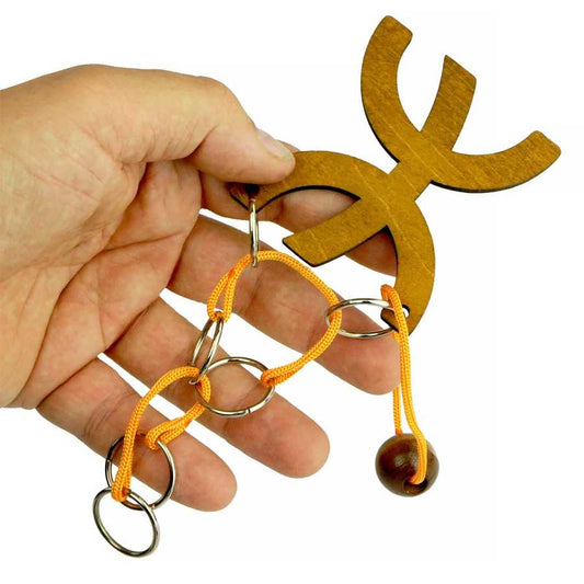 Casse-tête Zodiaque Poissons en bois en cours de résolution