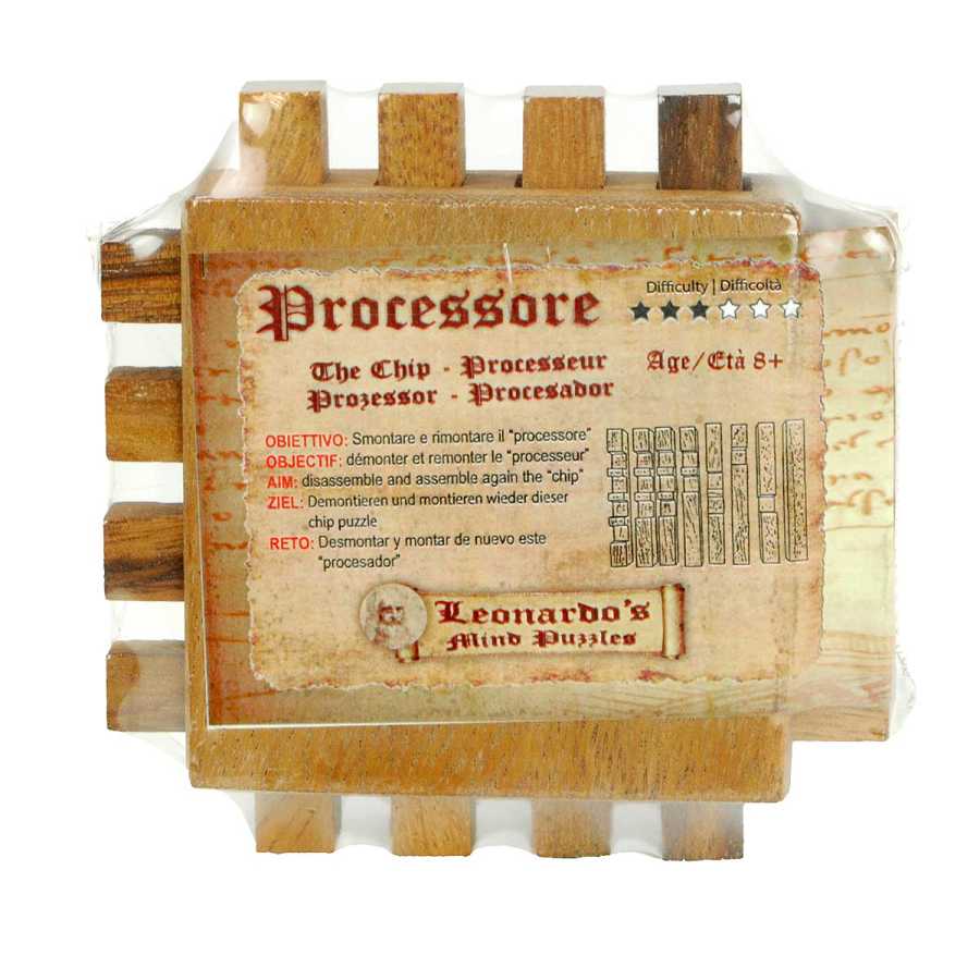 Puzzle Chip en bois design PC processeur décoratif