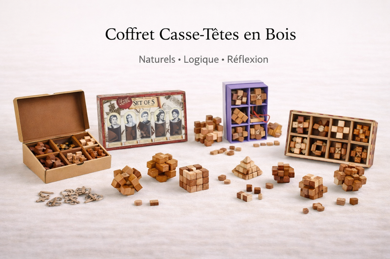 Coffret Casse-Têtes en Bois