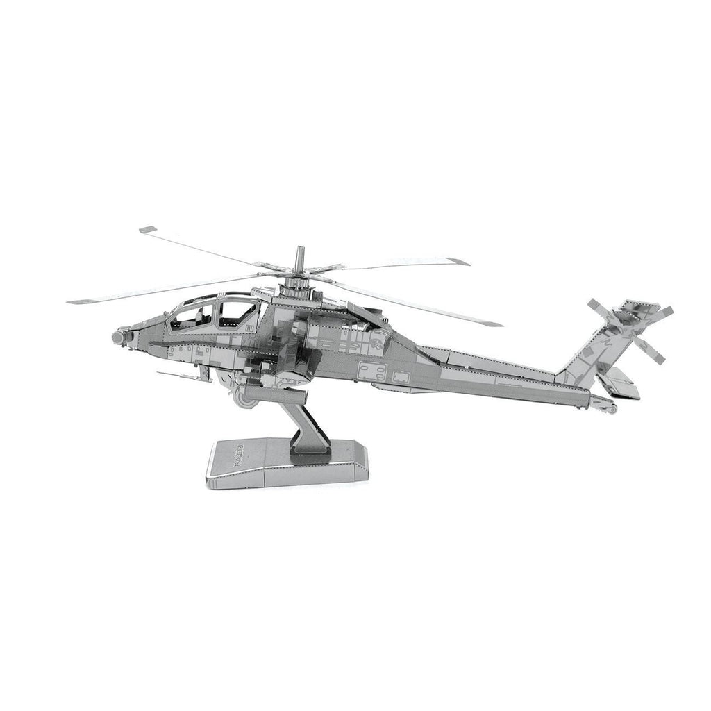 Maquette 3D Metal Earth AH-64 Apache en acier inoxydable

