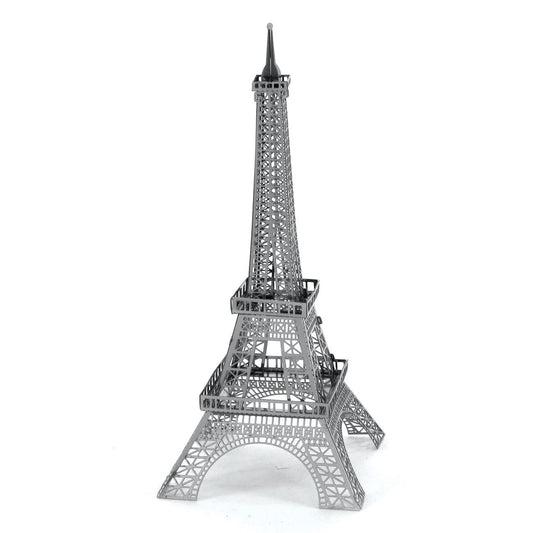 Modèle réduit 3D métal Tour Eiffel Metal Earth, vue latérale droite, design fidèle avec structure ajourée découpée au laser