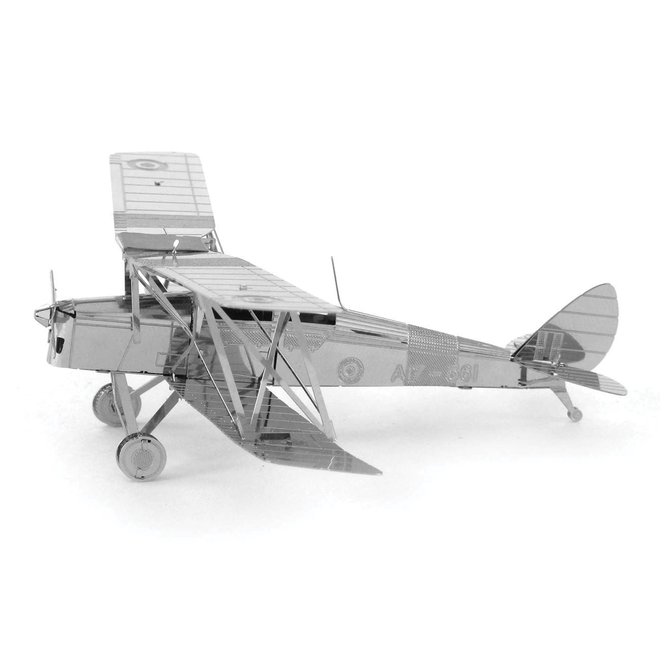 Maquette 3D Metal Earth DH82 Tiger Moth en acier inoxydable