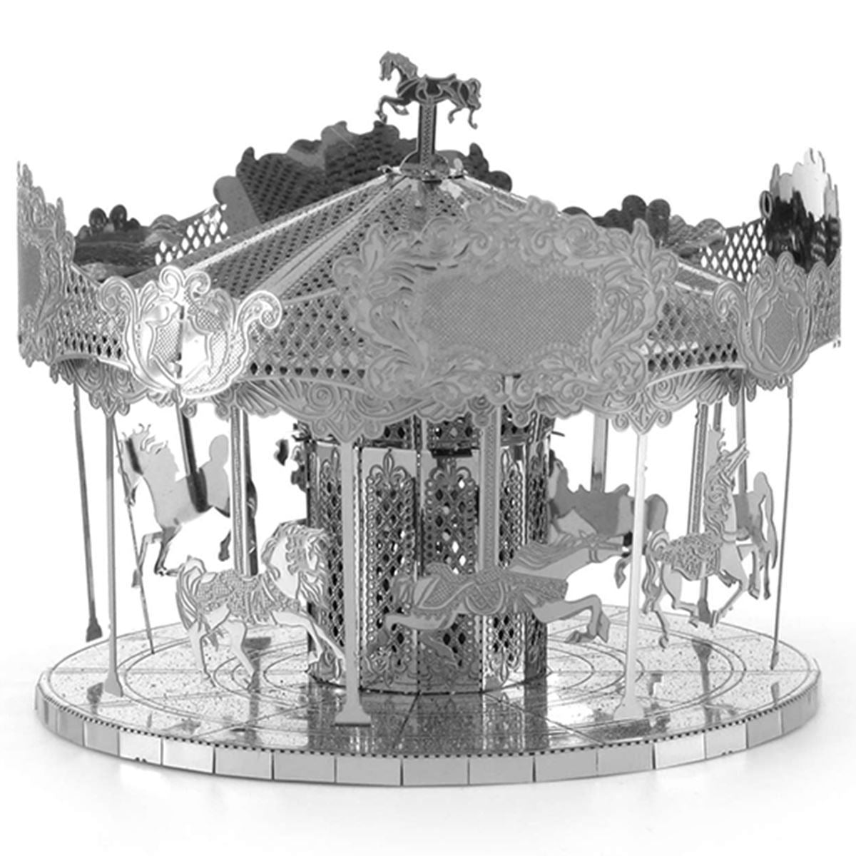 Maquette Metal Earth carrousel – objet décoratif rétro
