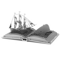 Maquette 3D Metal Earth Moby Dick book sculpture en métal
