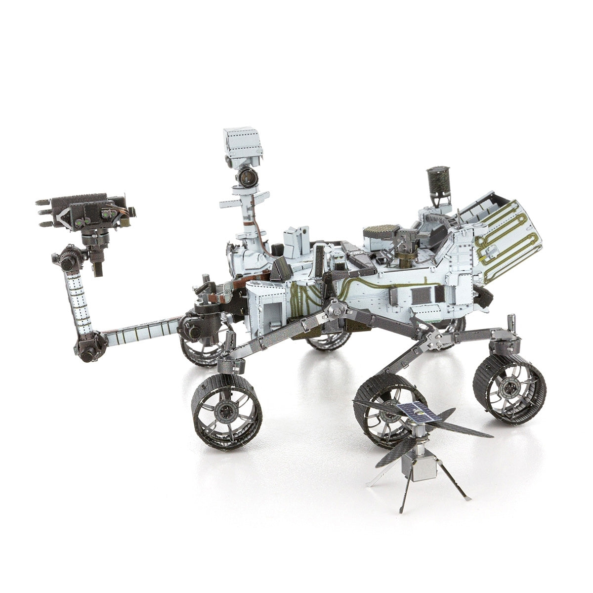 Structure détaillée rover martien Perseverance puzzle 3D métallique
