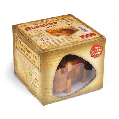 Puzzle Piggy en bois dans sa boîte colorée
