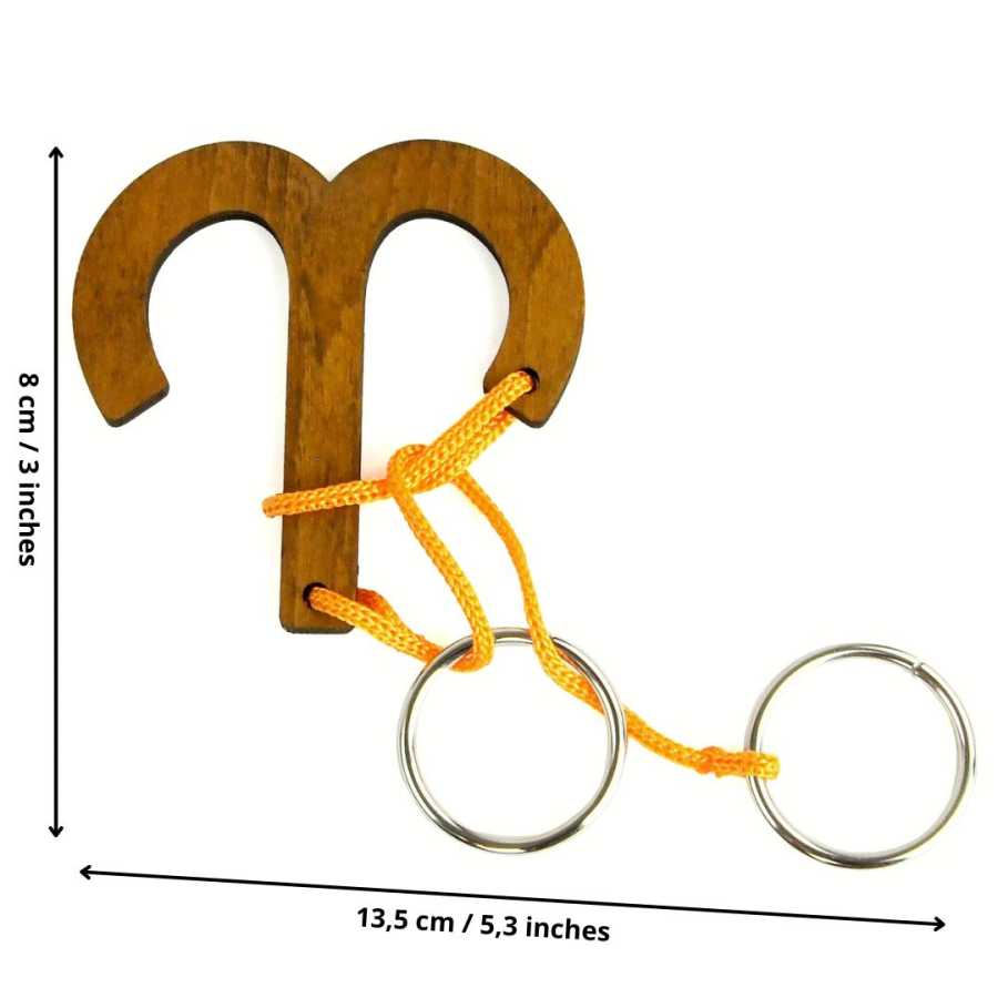Casse-tête Zodiaque Bélier en bois en cours de résolution
