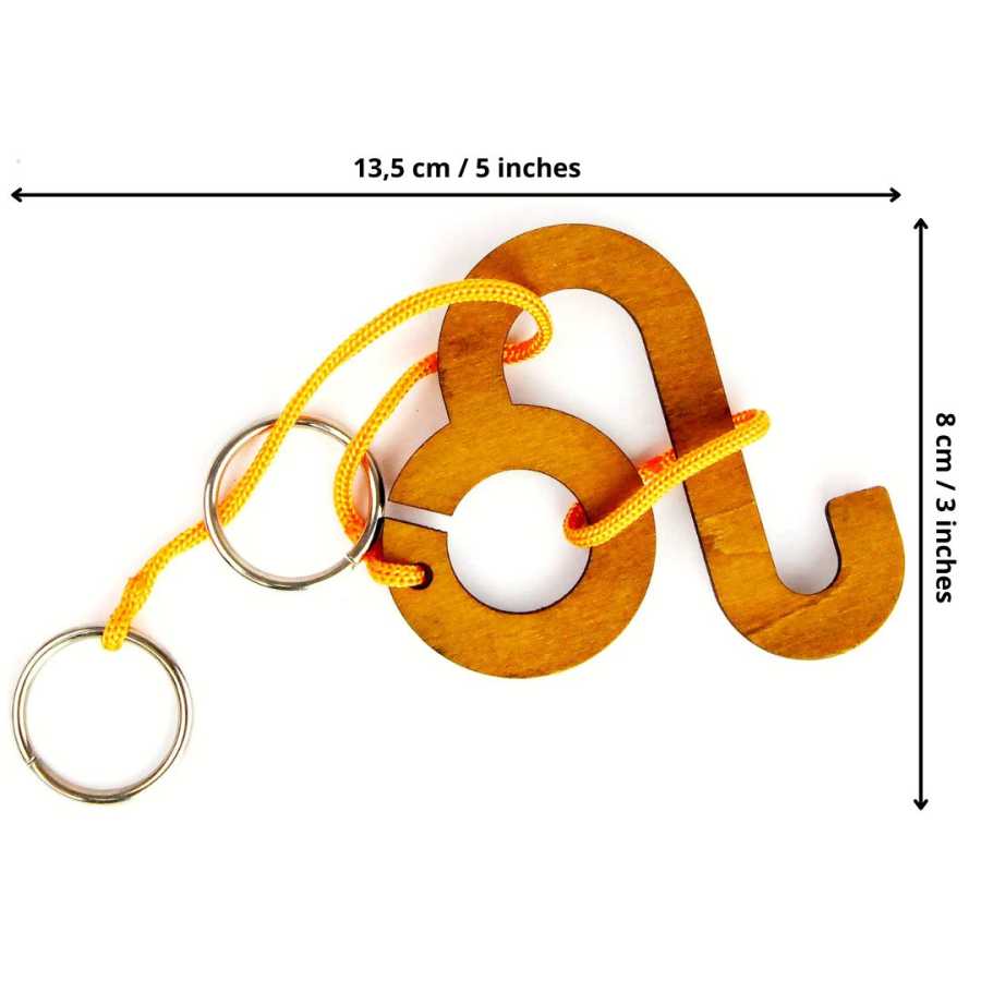 Puzzle Zodiaque Lion en bois démonté montrant le mécanisme
