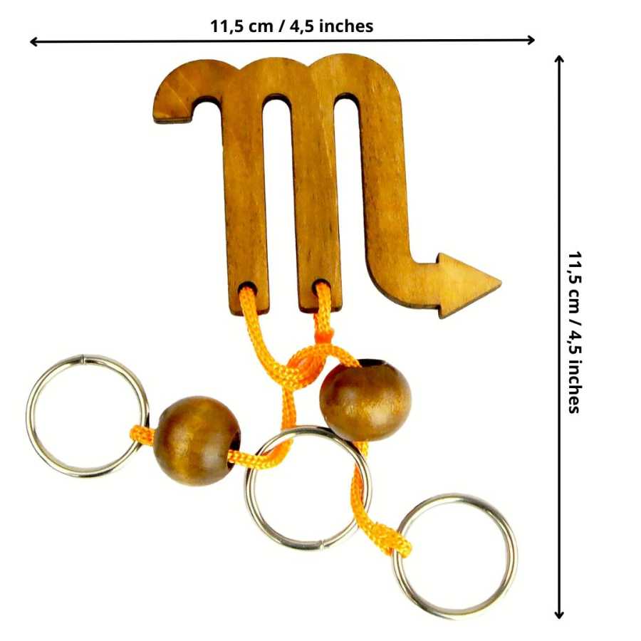 Puzzle Zodiaque Scorpion posé sur une surface neutre
