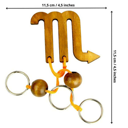 Puzzle Zodiaque Scorpion posé sur une surface neutre
