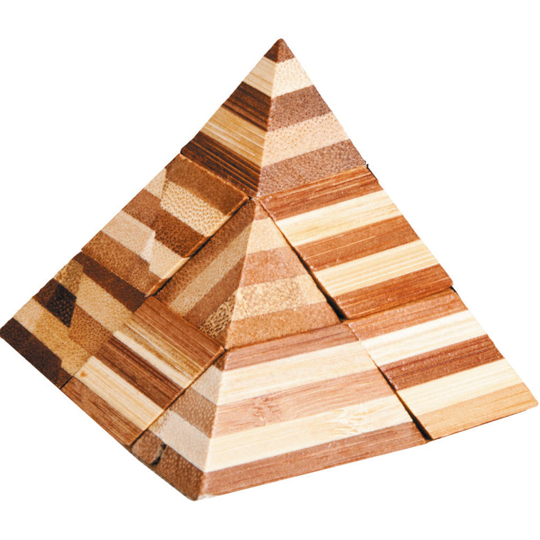 Casse-tête Fridolin Bambou – Pyramide – puzzle bois naturel