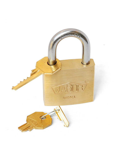 Puzzle lock Feldman en laiton et acier inoxydable
