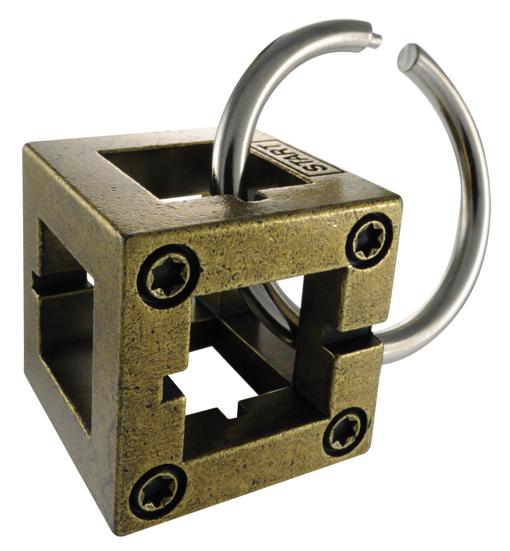Huzzle Cast Box, casse-tête en métal Hanayama niveau 2