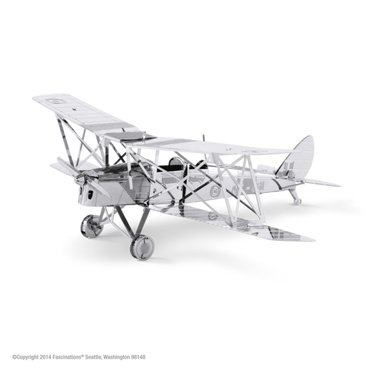 Maquette Metal Earth DH82 Tiger Moth, modèle 3D en métal découpé au laser à assembler