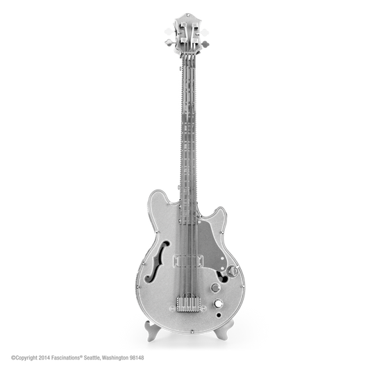 Maquette Metal Earth Electric Bass Guitar, modèle 3D en métal découpé au laser à assembler