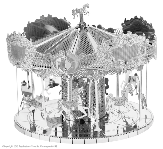 Maquette Metal Earth Merry Go Round, modèle 3D en métal découpé au laser à assembler