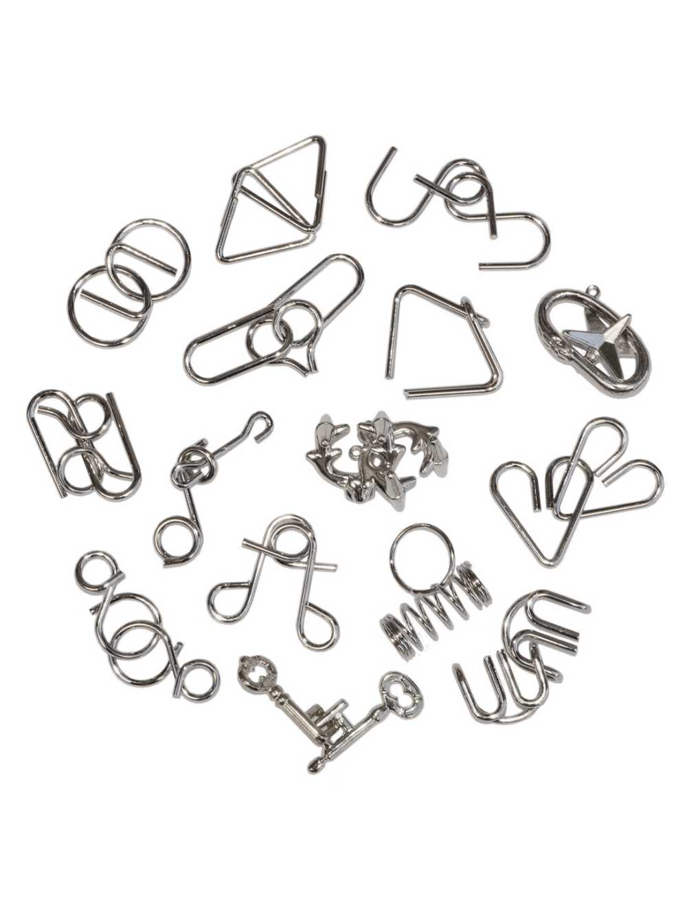 Puzzle metal bleu 15 pièces – jeux de séparation et réassemblage – assortiment mixte