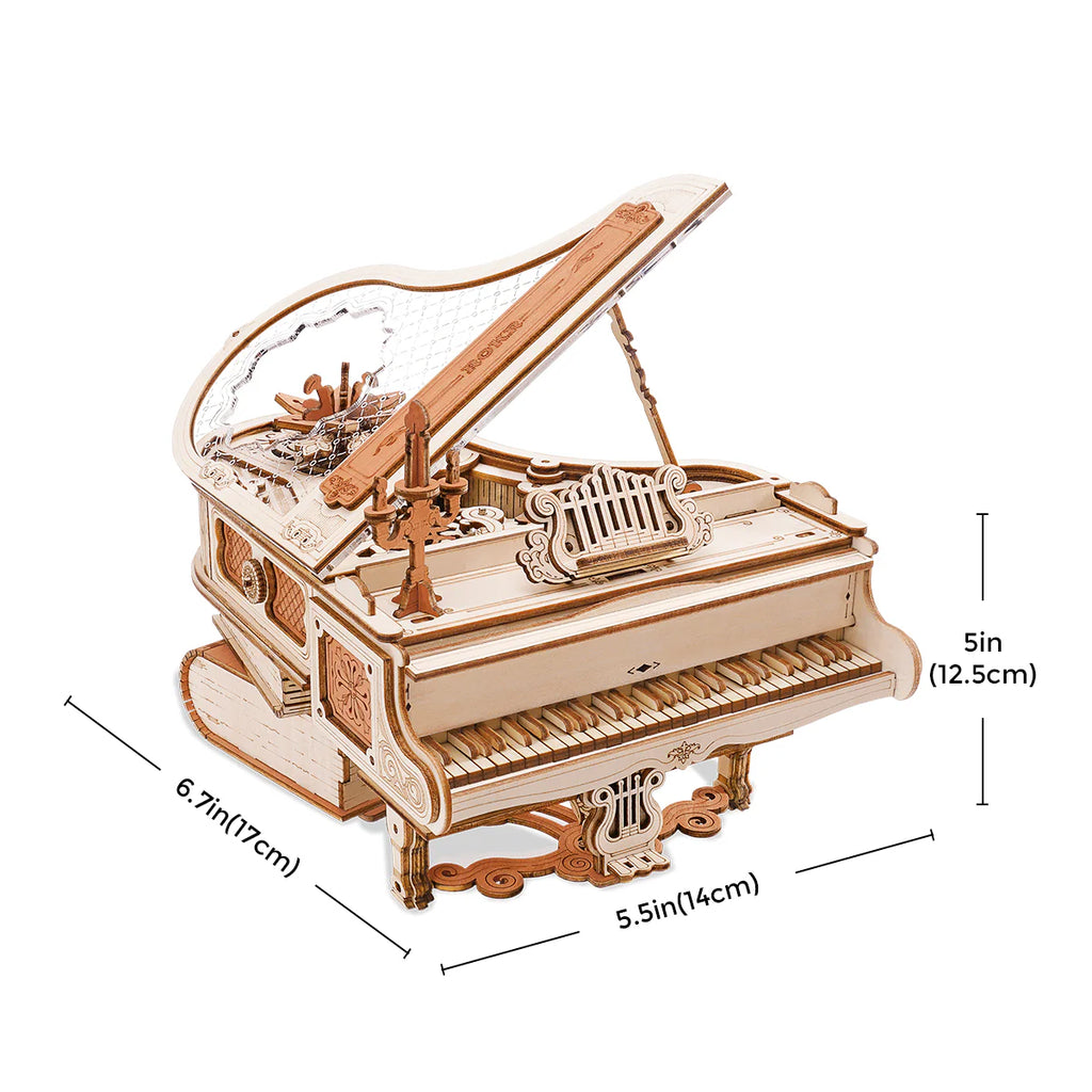 Puzzle 3D piano musical en bois – maquette mécanique décorative