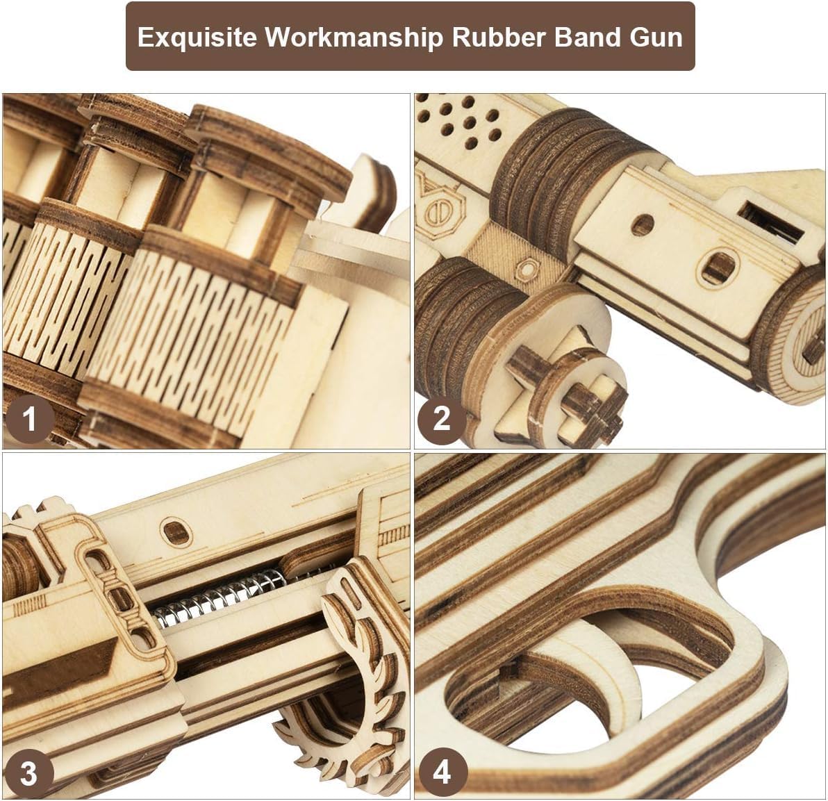 Puzzle 3D mécanique en bois – Terminator M870 décoratif