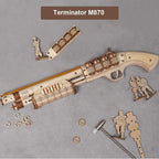 Maquette en bois Terminator M870 – cadeau original puzzle 3D