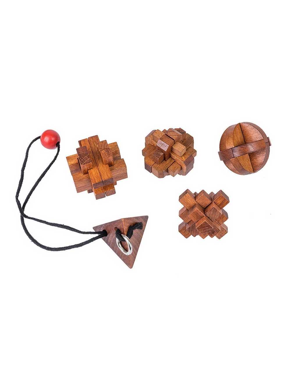 Ensemble de cubes casse-têtes en bois à démonter et réassembler