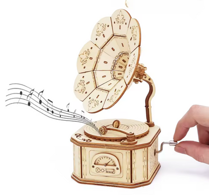 Gramophone boîte à musique à assembler | Maquette mécanique
