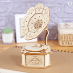 Puzzle 3D DIY gramophone – cadeau vintage original