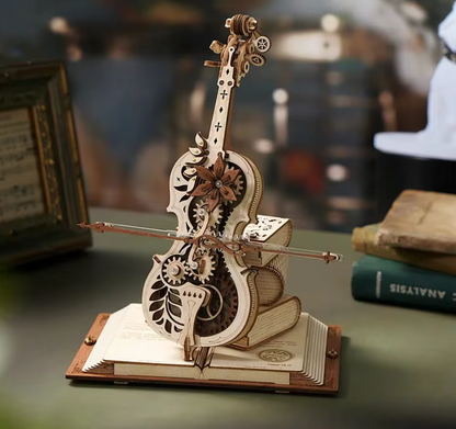 Puzzle 3D en bois – Violoncelle magique à musique