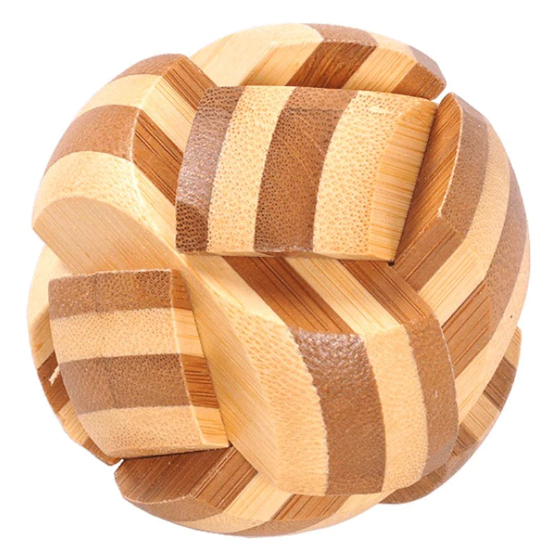Casse-tête Bambou Sphère – puzzle bois naturel