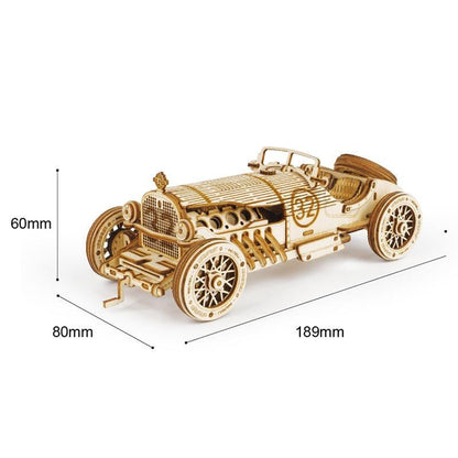 Maquette voiture Grand Prix en bois – puzzle 3D mécanique décoratif