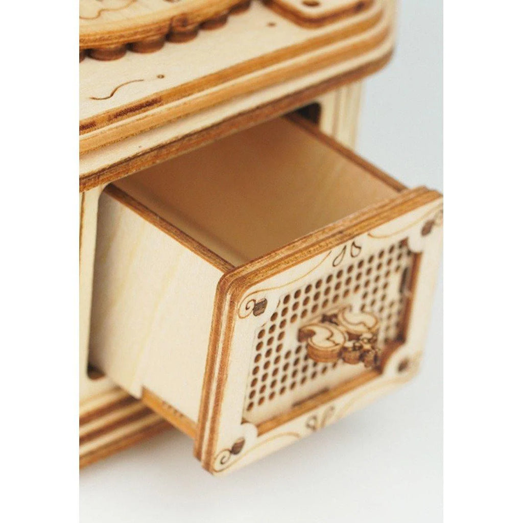 Puzzle 3D boîte à musique en bois – gramophone mécanique