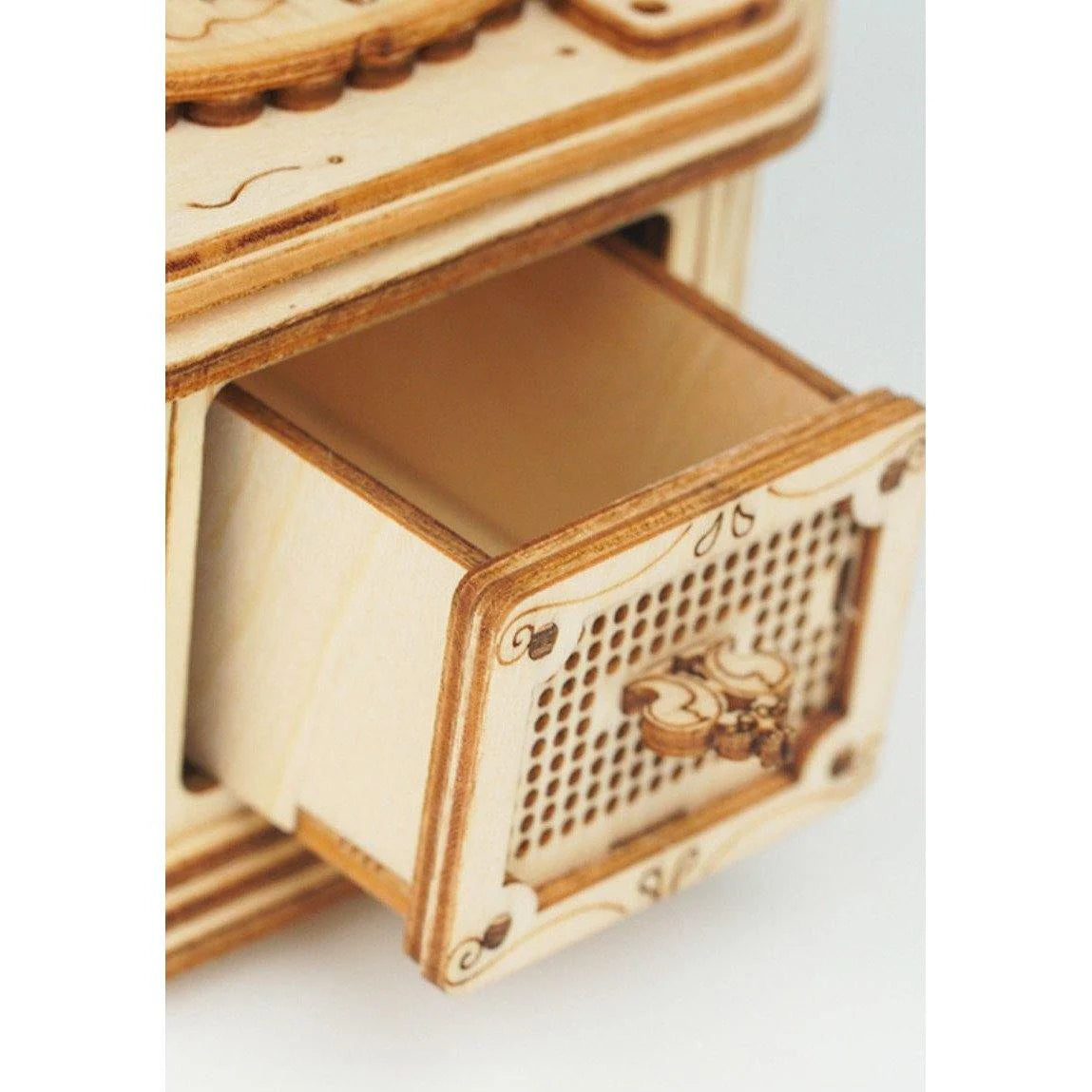 Puzzle 3D boîte à musique en bois – gramophone mécanique
