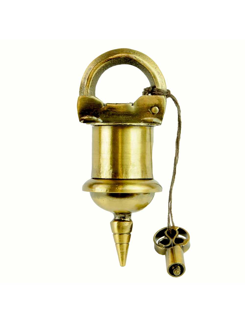 Amaravati Puzzle Lock – cadenas-puzzle artisanal en fer et bronze