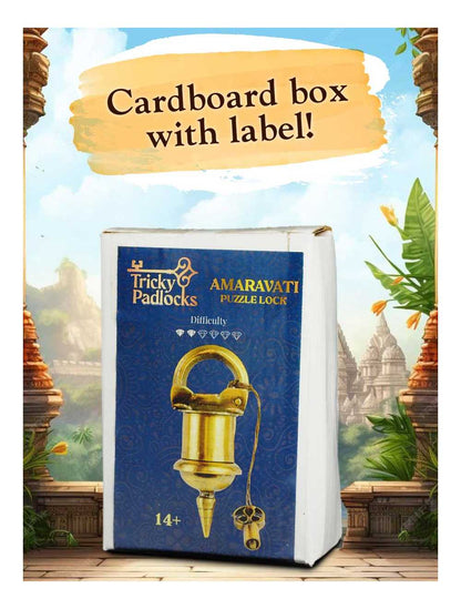 Amaravati Puzzle Lock – Cadenas-Puzzle métal artisanal | Serrure énigmatique & défi logique Logica
