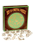 Casse-têtes métalliques bleus lot 15 pcs vert