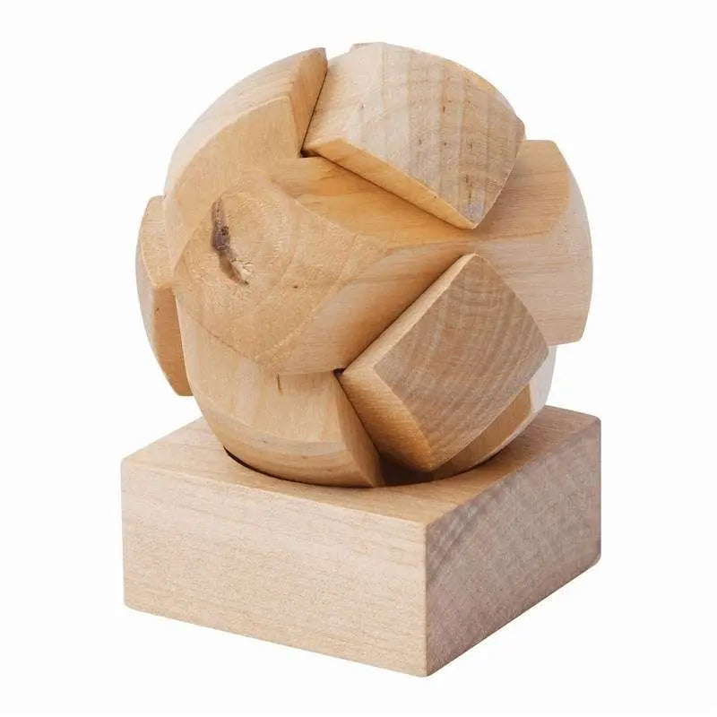 Ball Puzzle – casse-tête sphère en bois 6 pièces, puzzle de logique et de dextérité