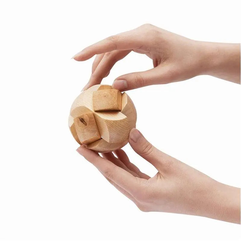 Ball Puzzle – Casse-tête sphère en bois 6 pièces | Puzzle de dextérité & logique StockEtik