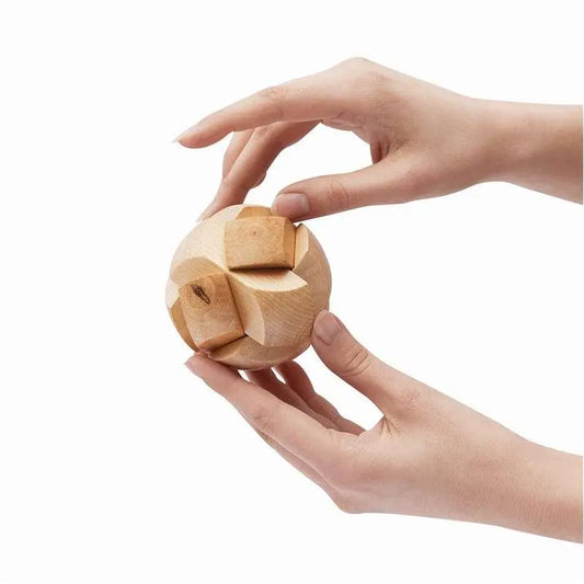 Ball Puzzle – Casse-tête sphère en bois 6 pièces | Puzzle de dextérité & logique StockEtik