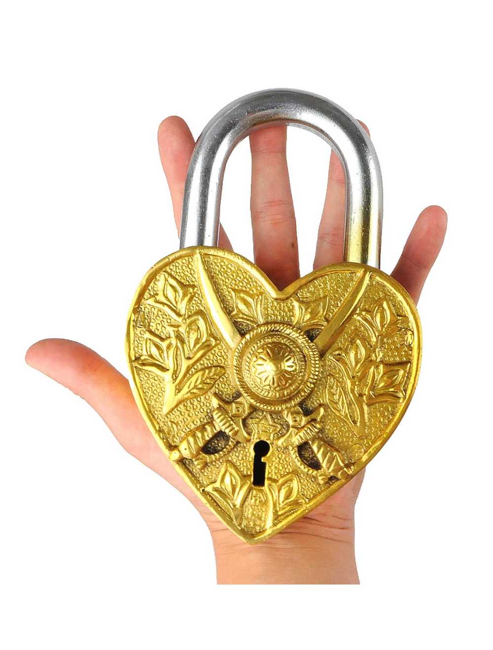 Big Heart Lock – Cadenas-Puzzle métal | Puzzle lock grand format & défi mécanique Logica