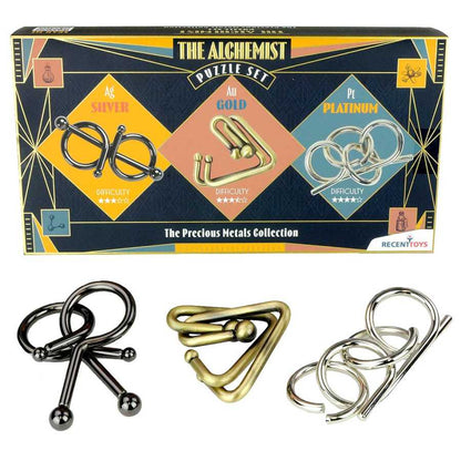 Set The Alchemist avec trois casse-têtes métalliques
