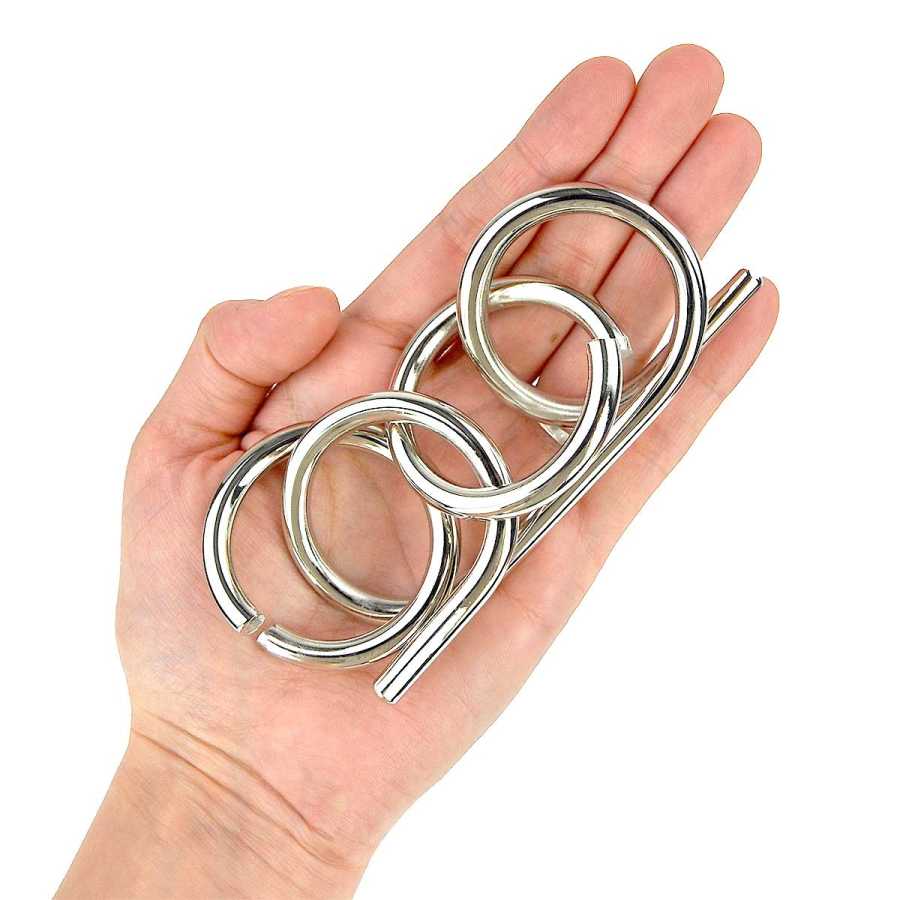 Ensemble de puzzles logiques en métal inspiration alchimique
