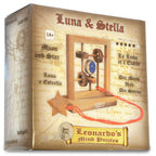 Casse-tête Lune et Étoile en bois artisanal
