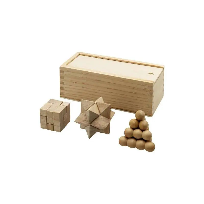Brainiac – coffret de 3 casse-têtes en bois classiques, puzzles de logique