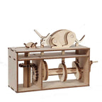 Chiappatopo puzzle mécanique en bois – chat et souris à construire – Merlin’s Ideas