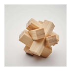 Casse-tête étoile en bambou assemblé – jeu de réflexion compact