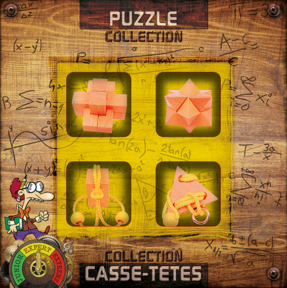 Coffret Collection Casse-Têtes Bois avec trois puzzles en bois naturel niveau confirmé
