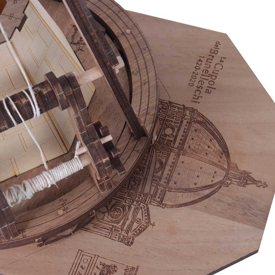 Pièces en bois du puzzle Gru Girevole avant assemblage – contreplaqué de bouleau