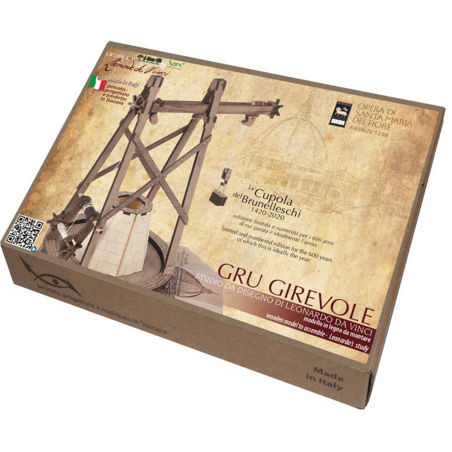 Boîte du puzzle Gru Girevole – maquette en bois Les Idées de Léonard